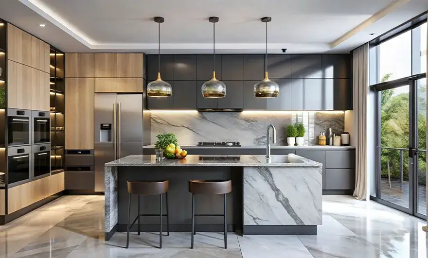 Premium Countertops and Backsplashes for Modular Kitchen